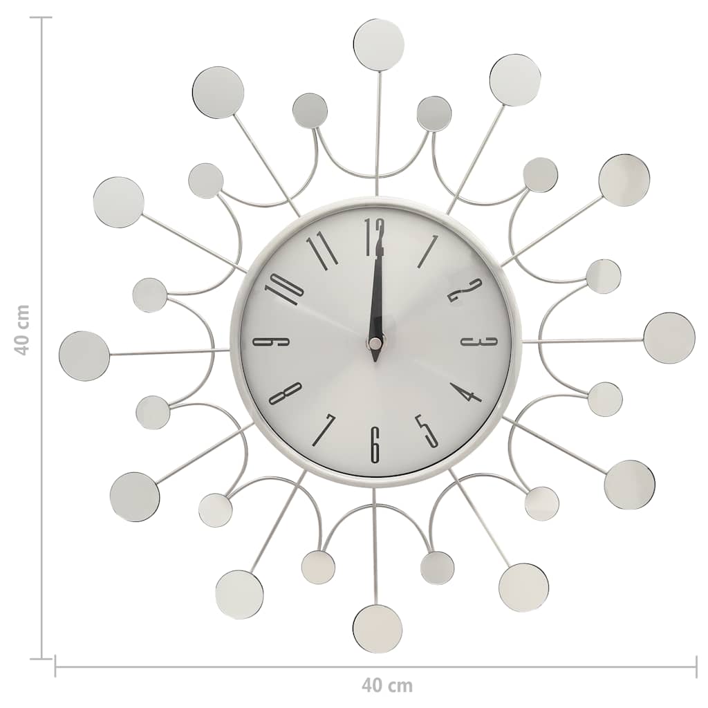 Wall Clock Silver 40 cm Metal