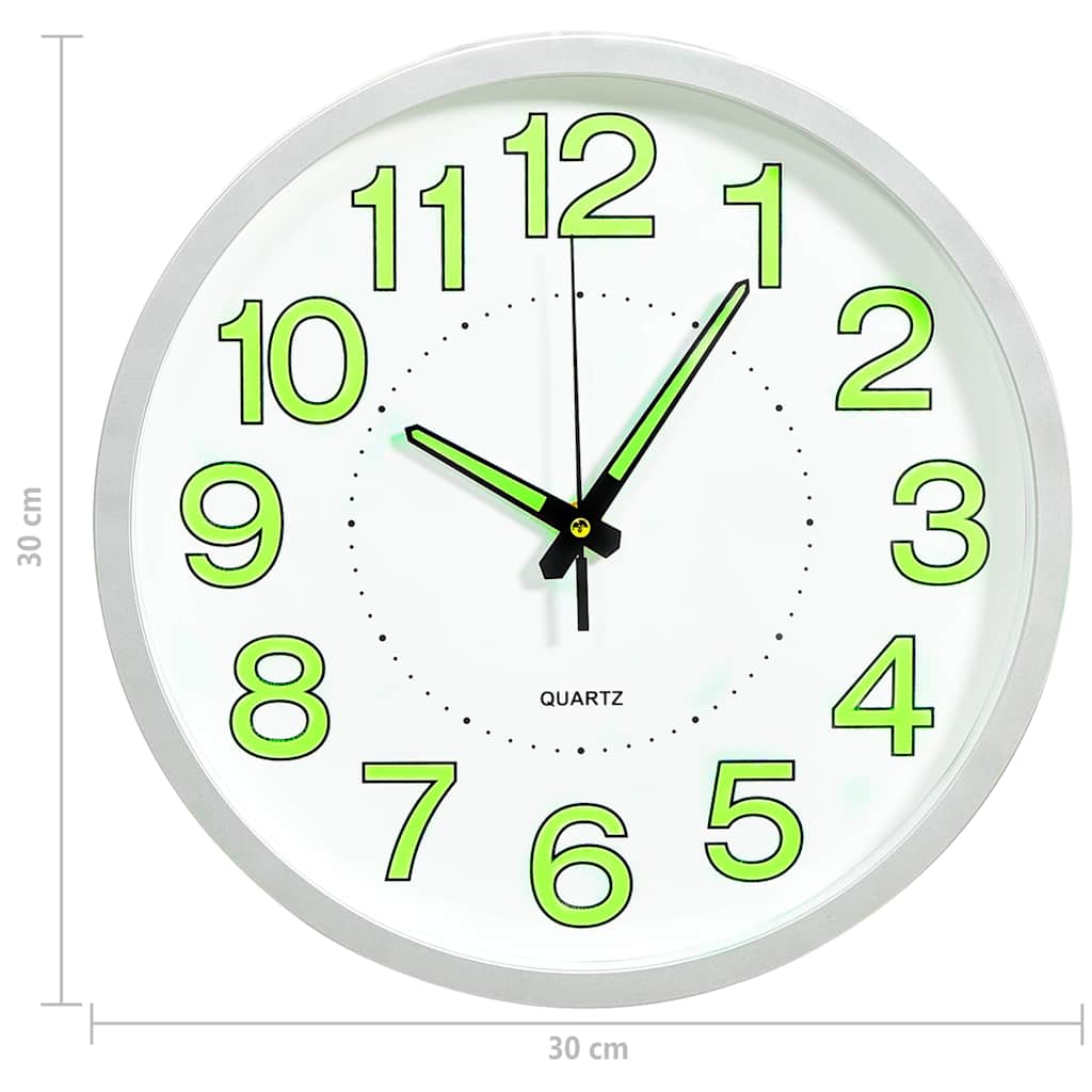 325167 vidaXL Luminous Wall Clock White 30 cm