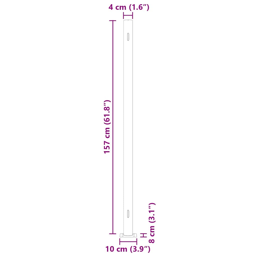 Patio Retractable Side Awning 614x160 cm Cream