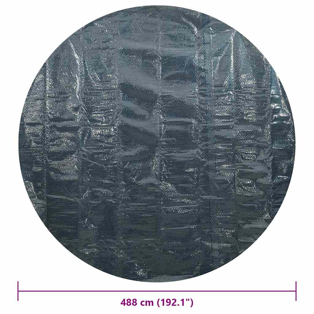 Solar Pool Cover 488 x 488 cm 0.1 mm Round 0.1 mm PE