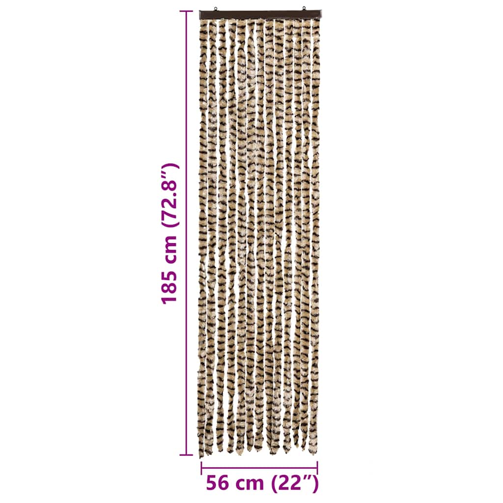 325448 vidaXL Insect Curtain Beige and Brown 56x185 cm Chenille
