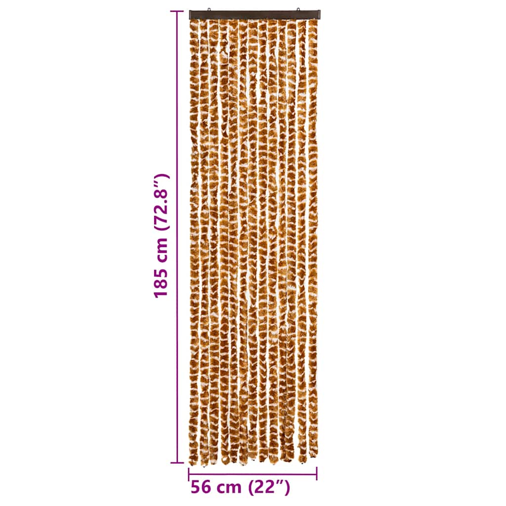 325457 vidaXL Insect Curtain Ochre and White 56x185 cm Chenille