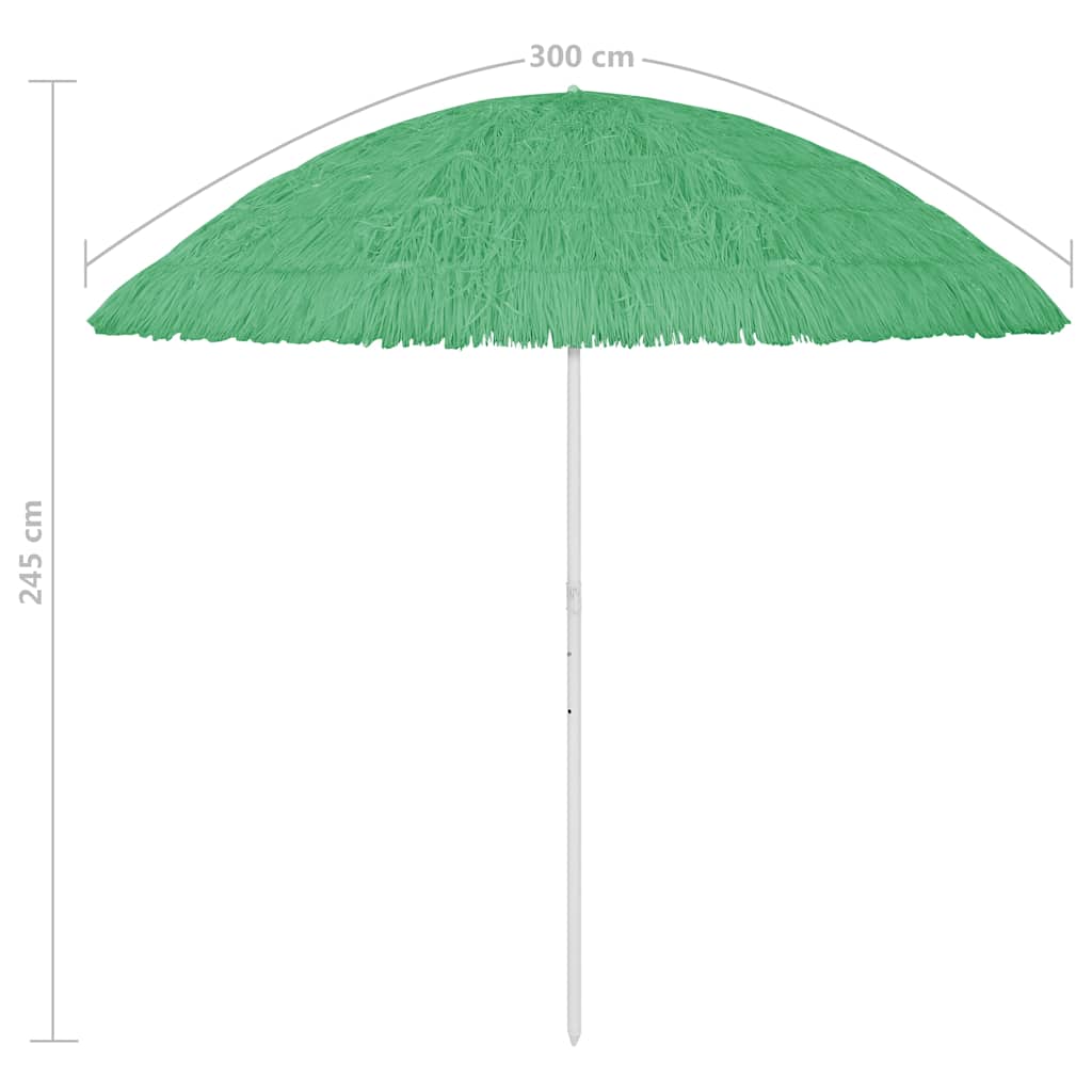 314699 vidaXL Hawaii Beach Parasol Green 300 cm