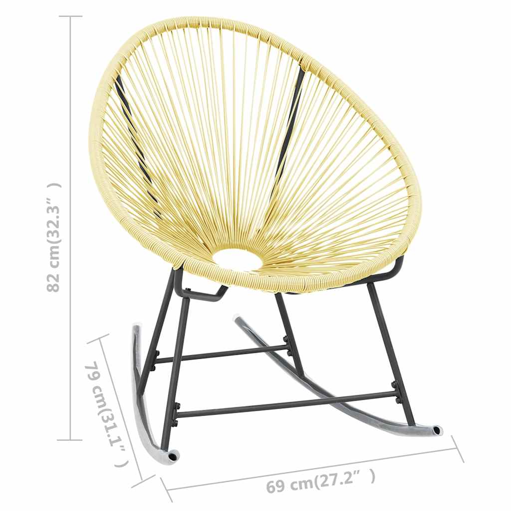313140 vidaXL Outdoor Acapulco Chair Poly Rattan Beige