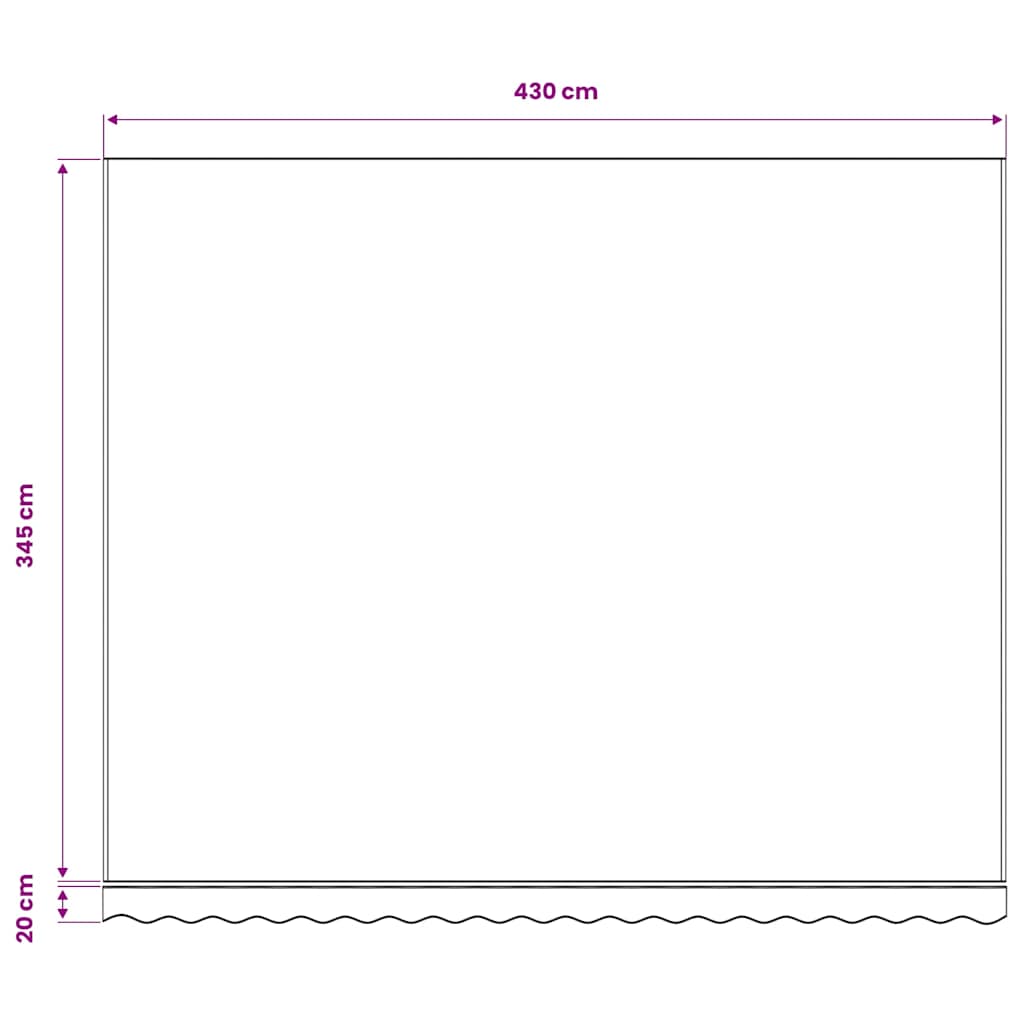 Awning Replacement Fabric Blue and White 450x350 cm Polyester