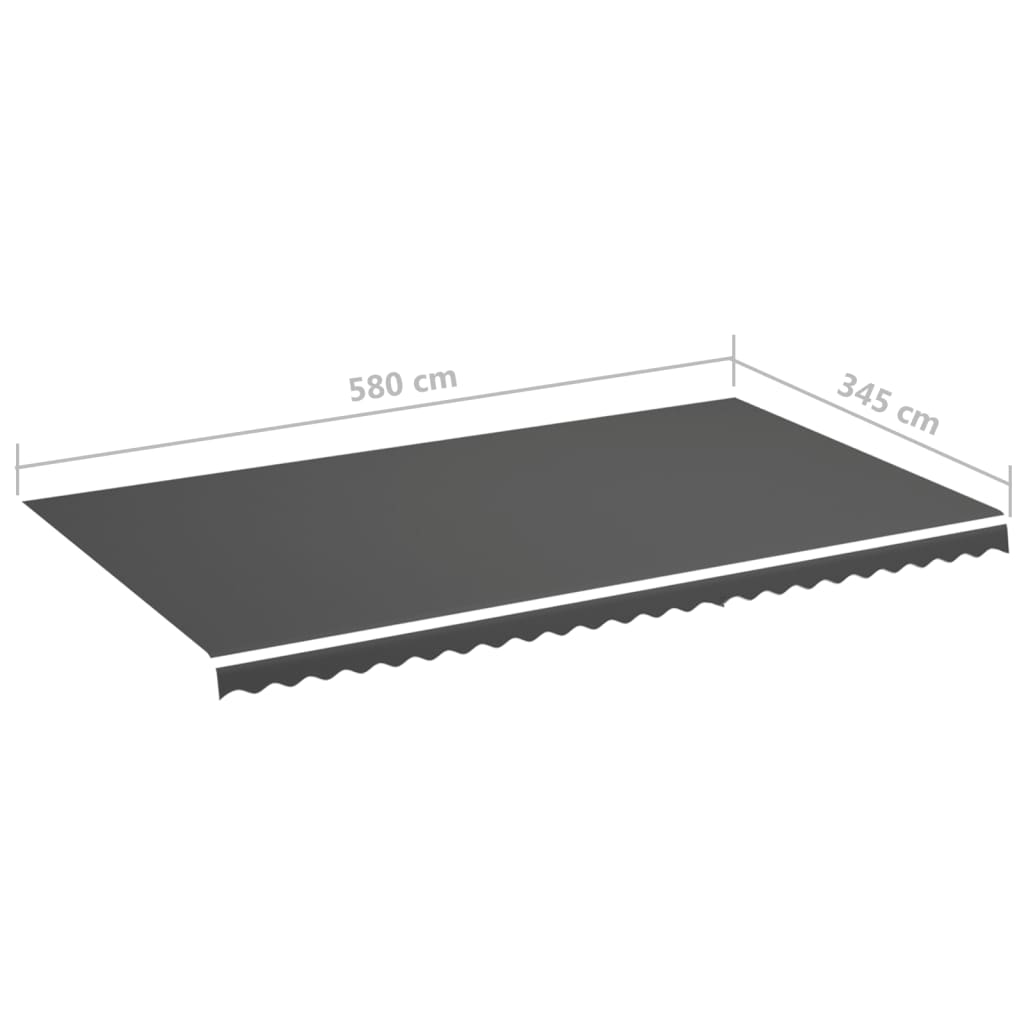 Awning Replacement Fabric Anthracite 600x350 cm Polyester