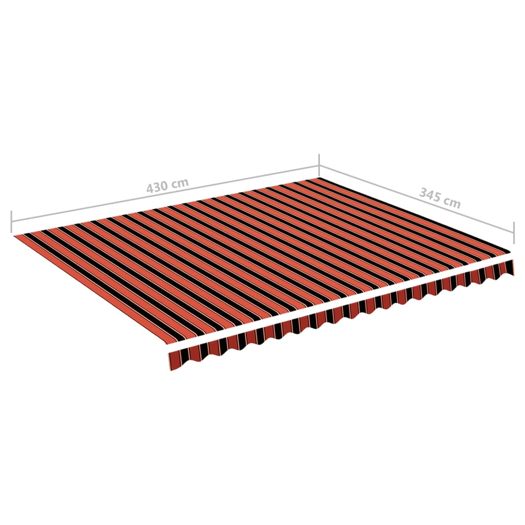 Awning Replacement Fabric Orange and Brown 450x350 cm Polyester