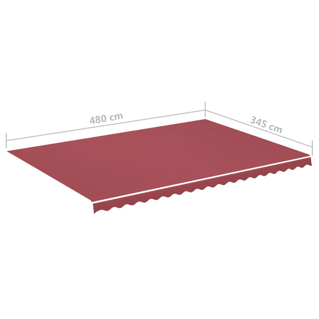 Awning Replacement Fabric Burgundy Red 5x3.5 m Polyester