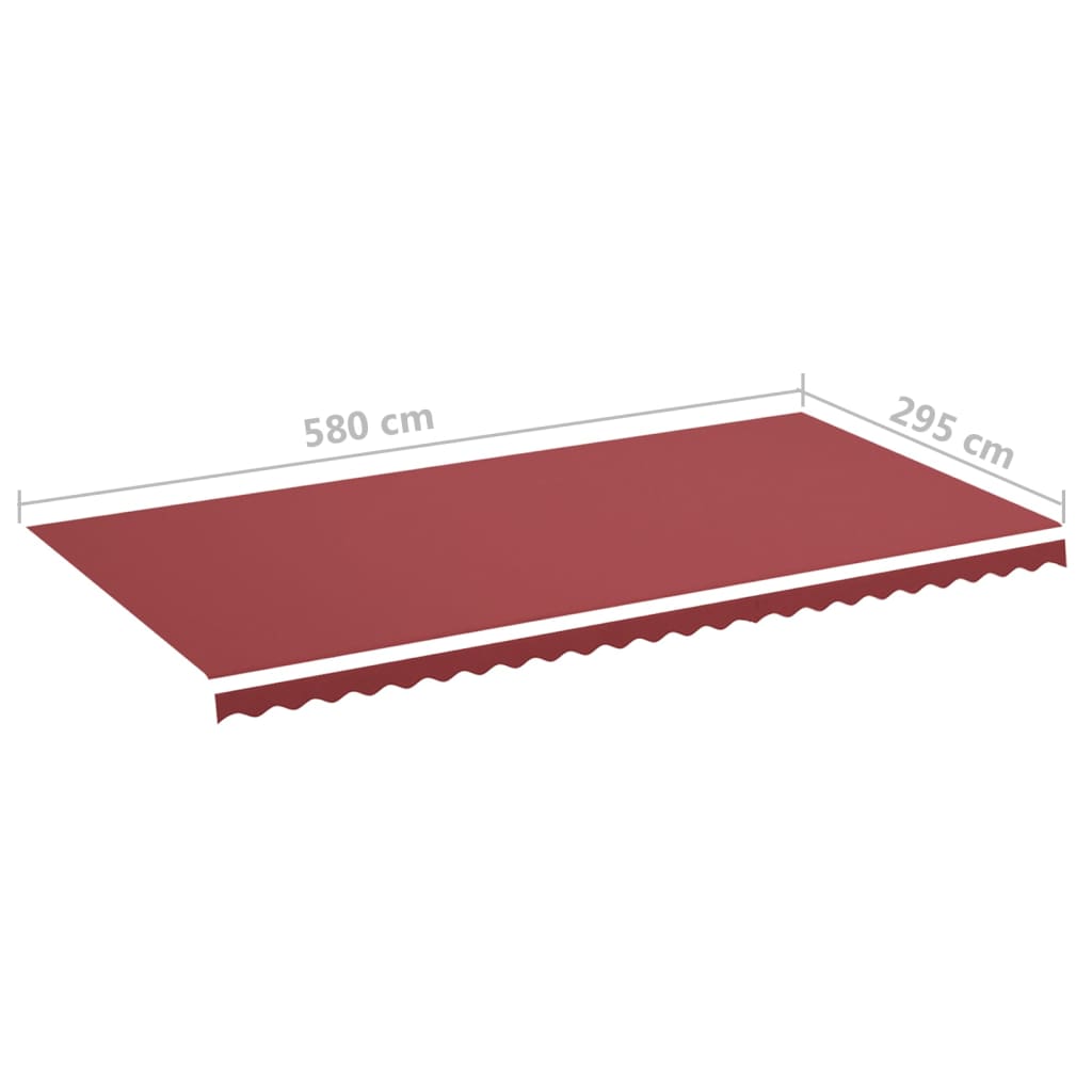 Awning Replacement Fabric Burgundy Red 600x300 cm Polyester