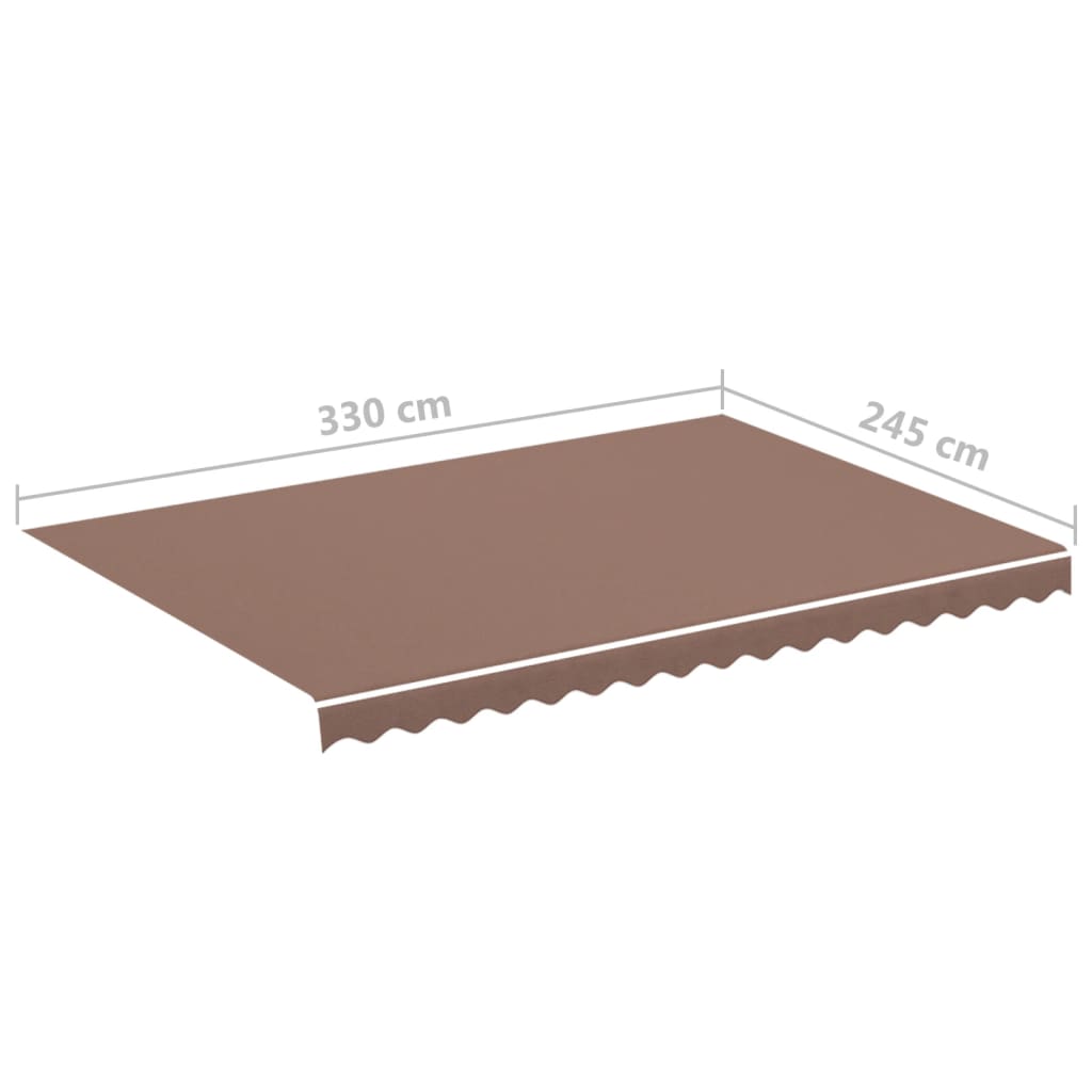 Awning Replacement Fabric Brown 350x250 cm Polyester