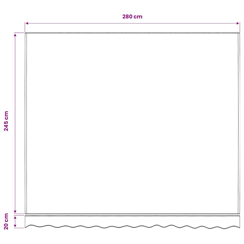 Awning Replacement Fabric Anthracite and White 300x250 cm Polyester