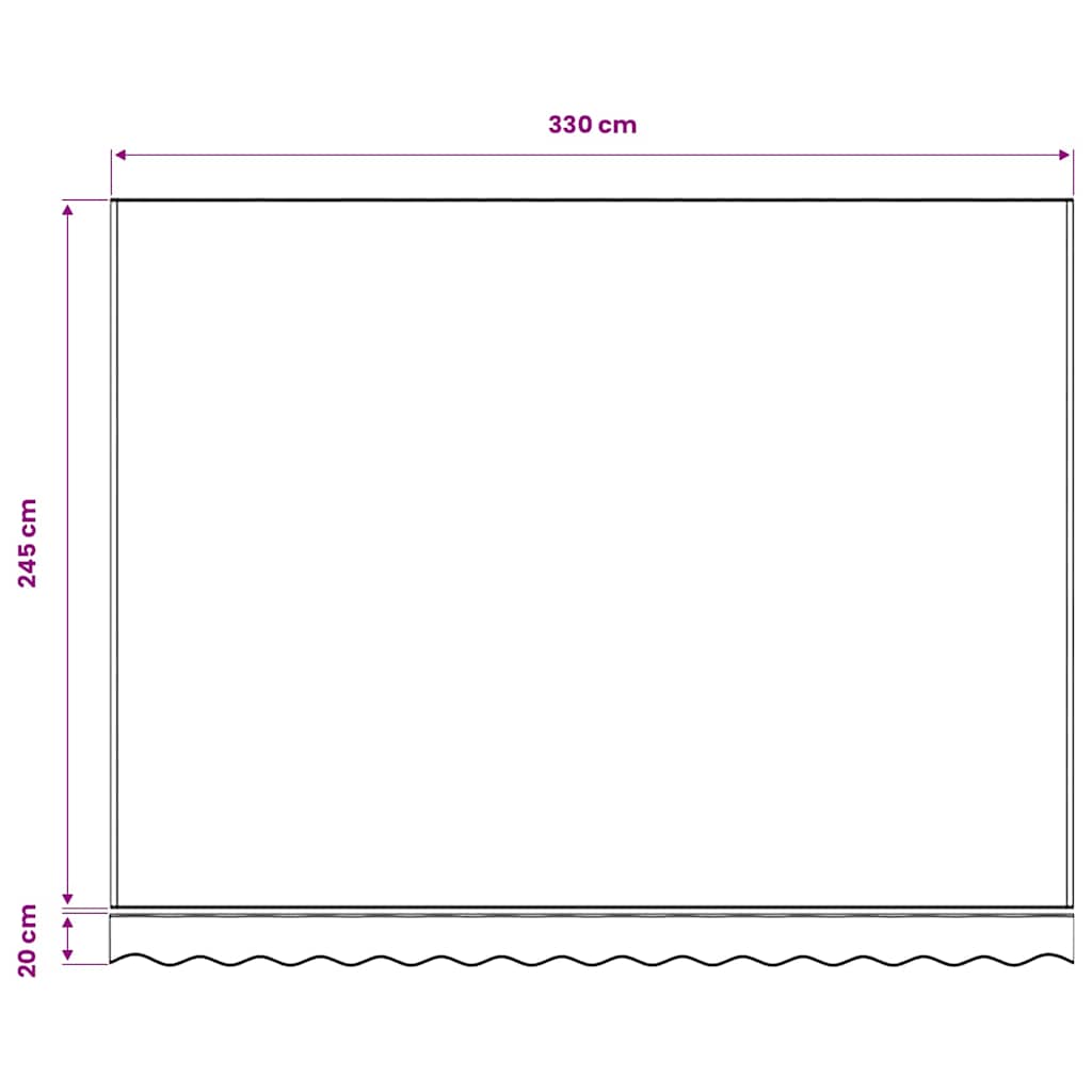 Awning Replacement Fabric Anthracite and White 350x250 cm Polyester