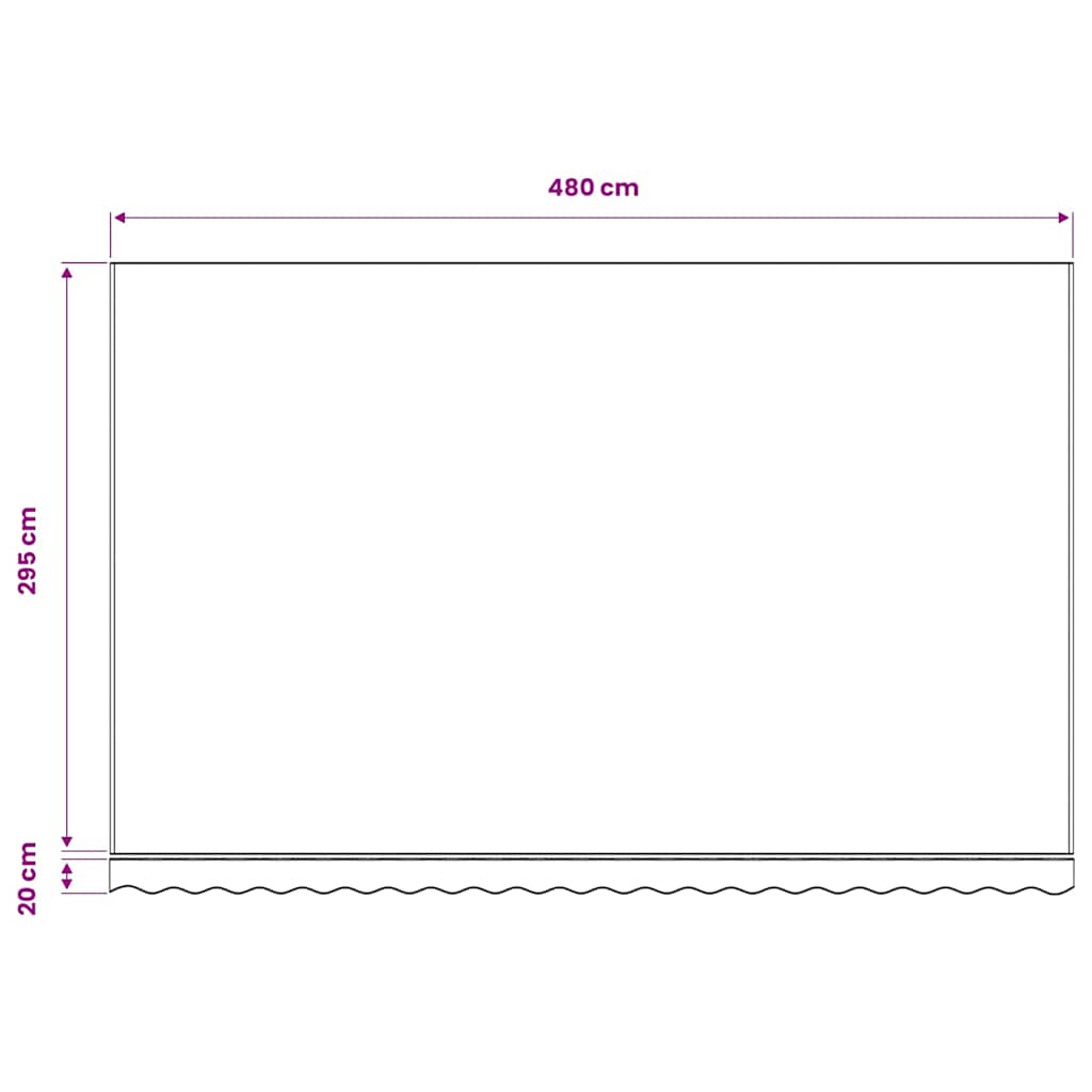 Awning Replacement Fabric Anthracite and White 500x300 cm Polyester