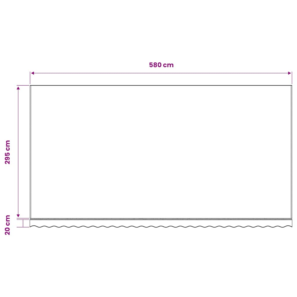 Awning Replacement Fabric Anthracite and White 600x300 cm Polyester