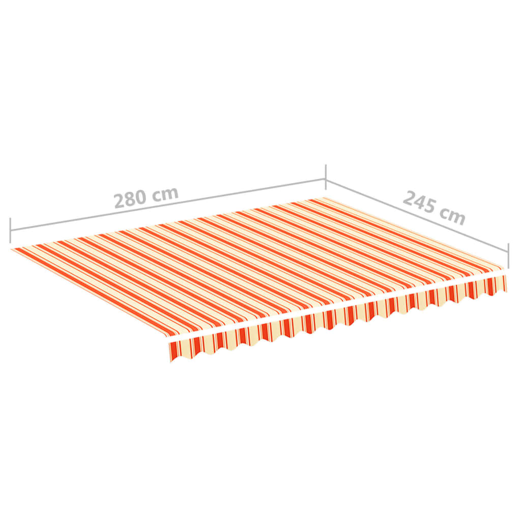 Awning Replacement Fabric Yellow and Orange 300x250 cm Polyester