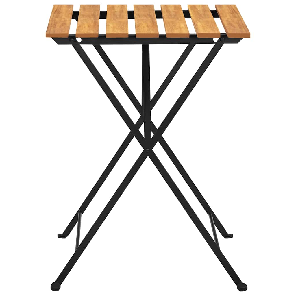 313157 vidaXL 3 Piece Folding Bistro Set Solid Acacia Wood