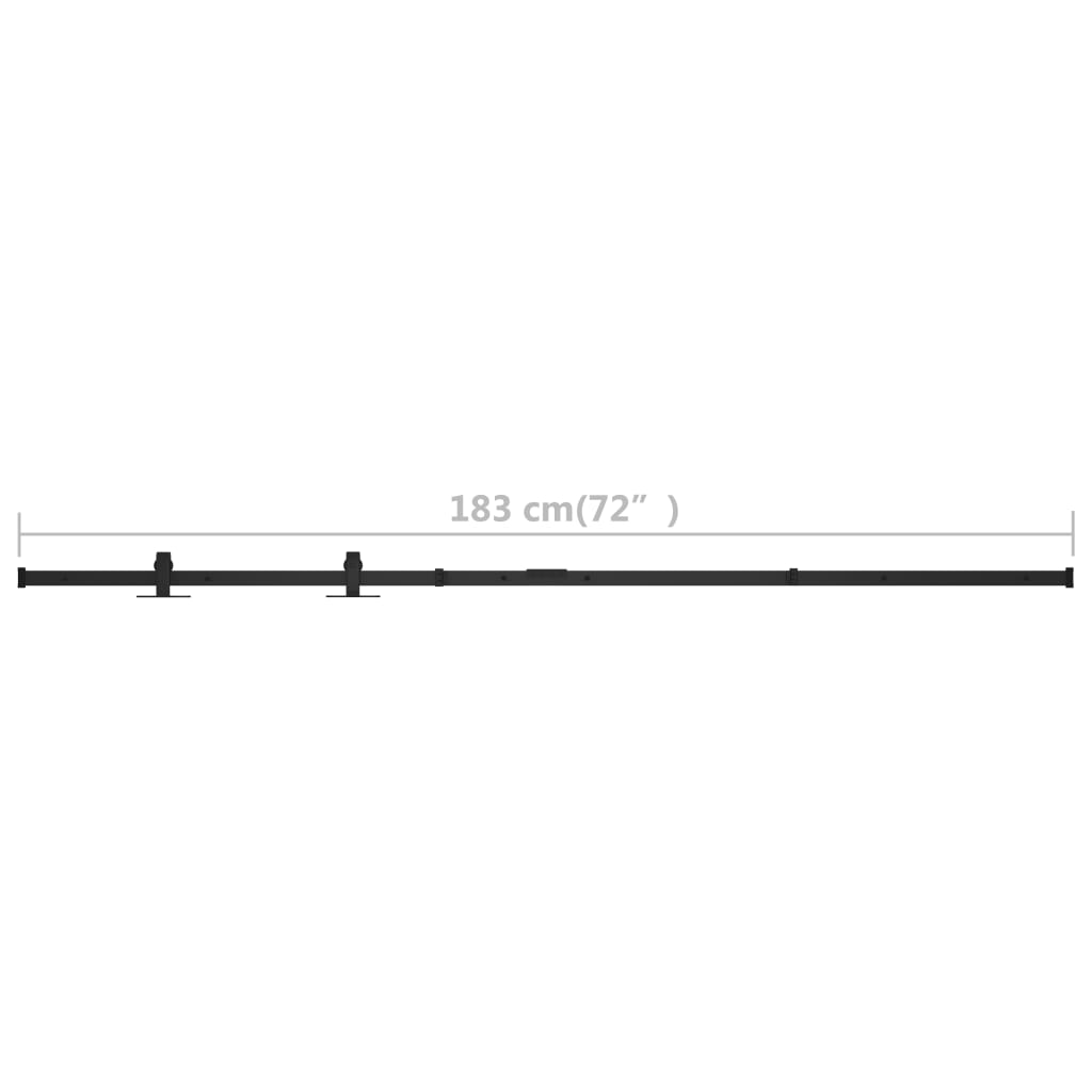 Mini Sliding Cabinet Door Kit Carbon Steel 183 cm