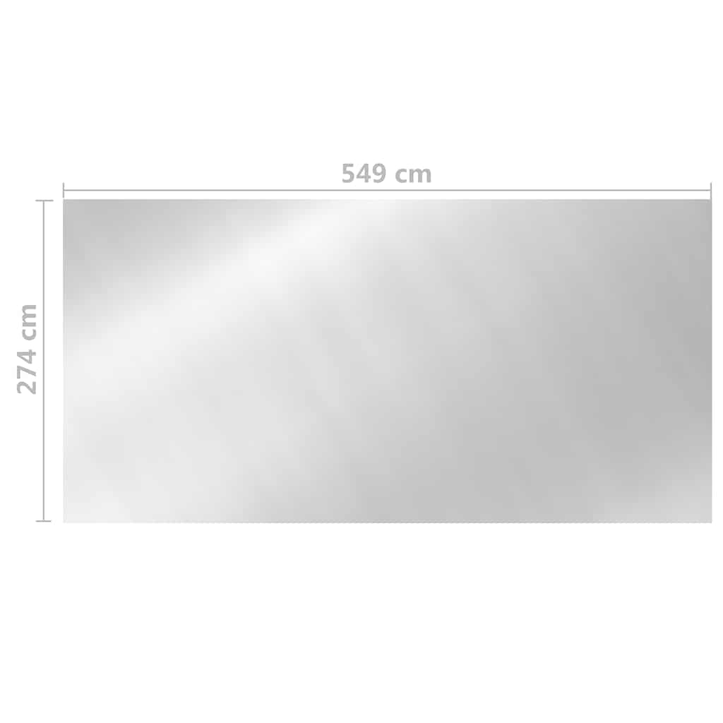 93095 vidaXL Pool Cover Silver 549x274 cm PE