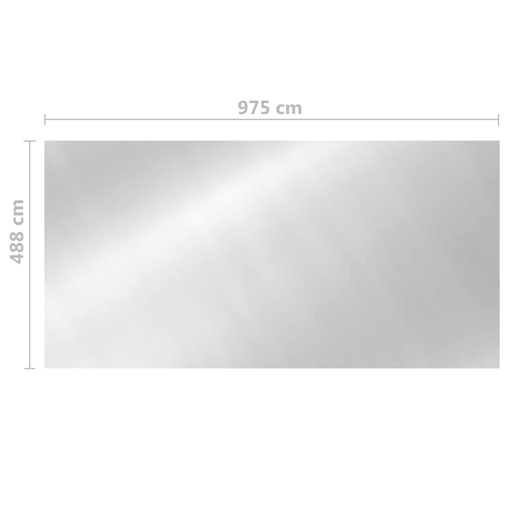 93100 vidaXL Pool Cover Silver 975x488 cm PE