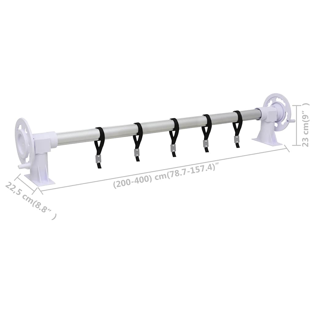 313996 vidaXL Pool Cover Roller with Plastic Base