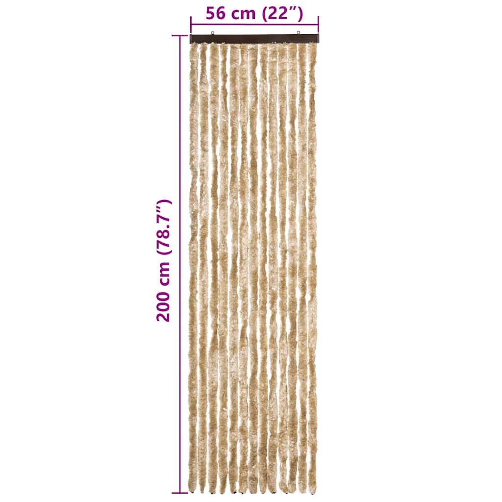 315135 vidaXL Insect Curtain Beige 56x200 cm Chenille