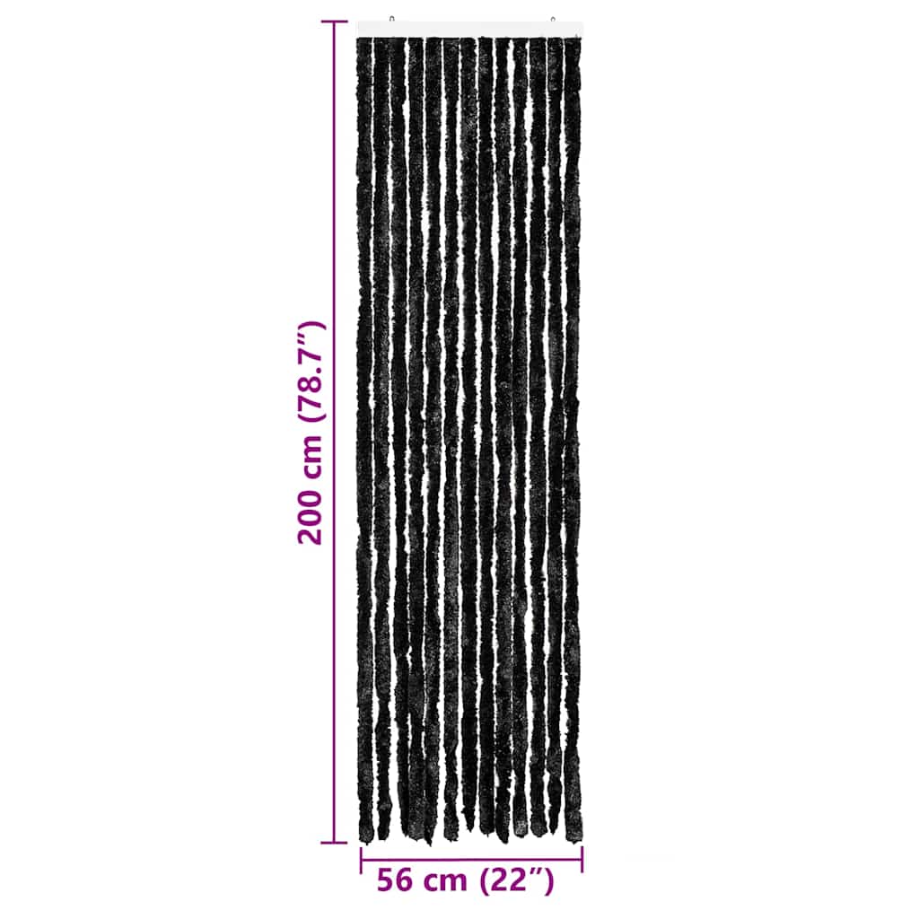 315141 vidaXL Insect Curtain Anthracite 56x200 cm Chenille