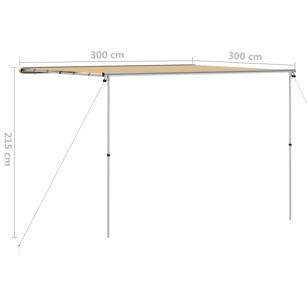 Camper & Caravan Awning 3x3x2.15 m Beige