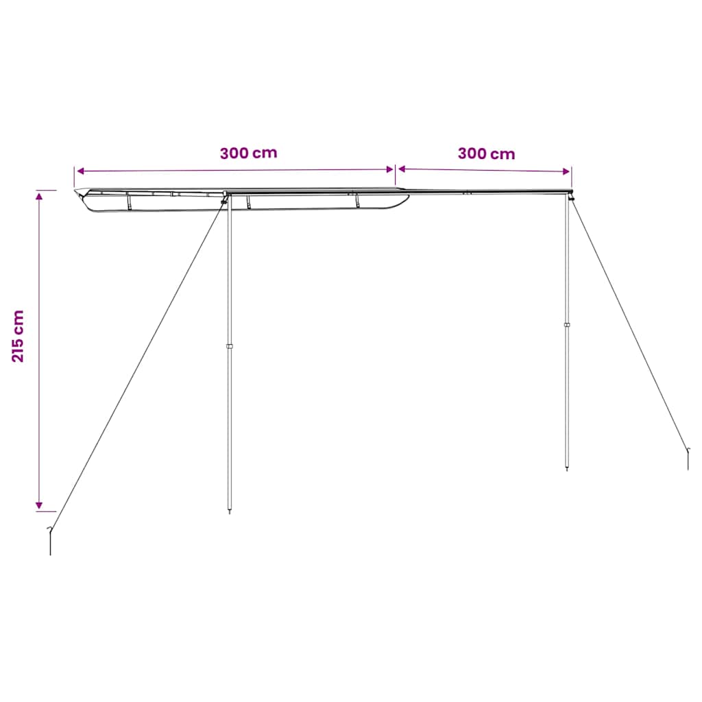 148143 vidaXL Camper & Caravan Awning 3x3x2,15 m Beige