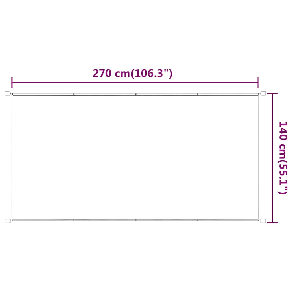 148213 vidaXL Vertical Awning Anthracite 140x270 cm Oxford Fabric