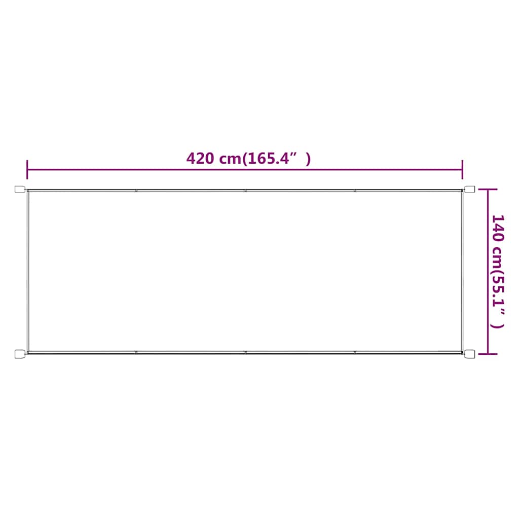 148362 vidaXL Vertical Awning Terracotta 140x420 cm Oxford Fabric