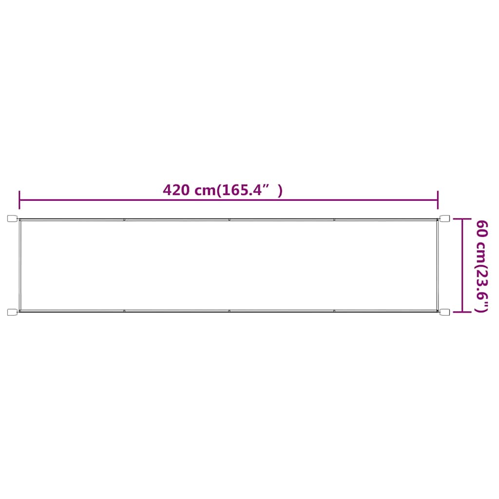 148446 vidaXL Vertical Awning Blue 60x420 cm Oxford Fabric