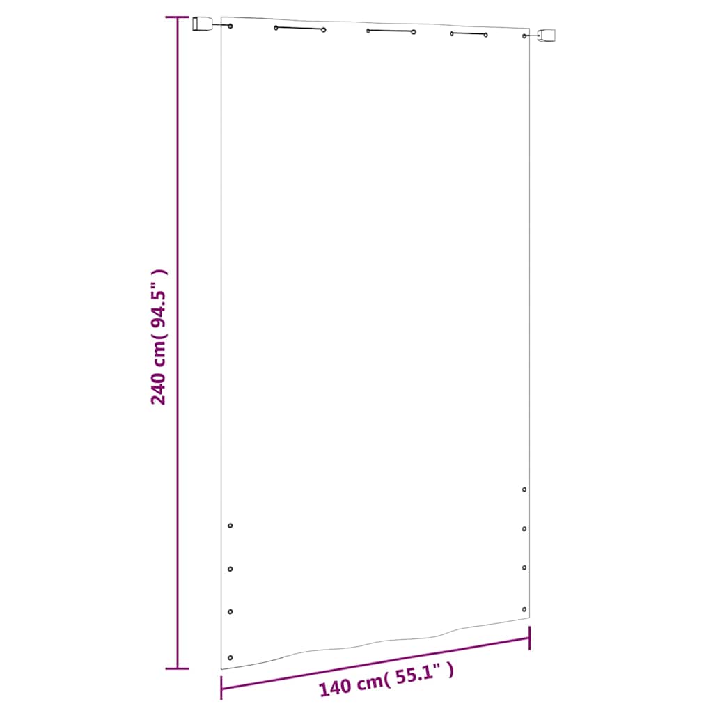 148516 vidaXL Balcony Screen Light Green 140x240 cm Oxford Fabric