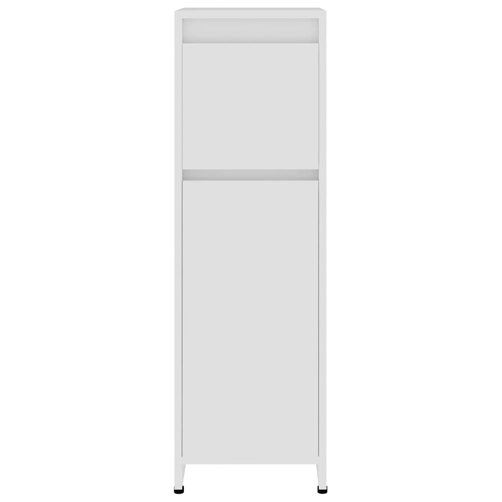 4 Piece Bathroom Furniture Set White Engineered Wood