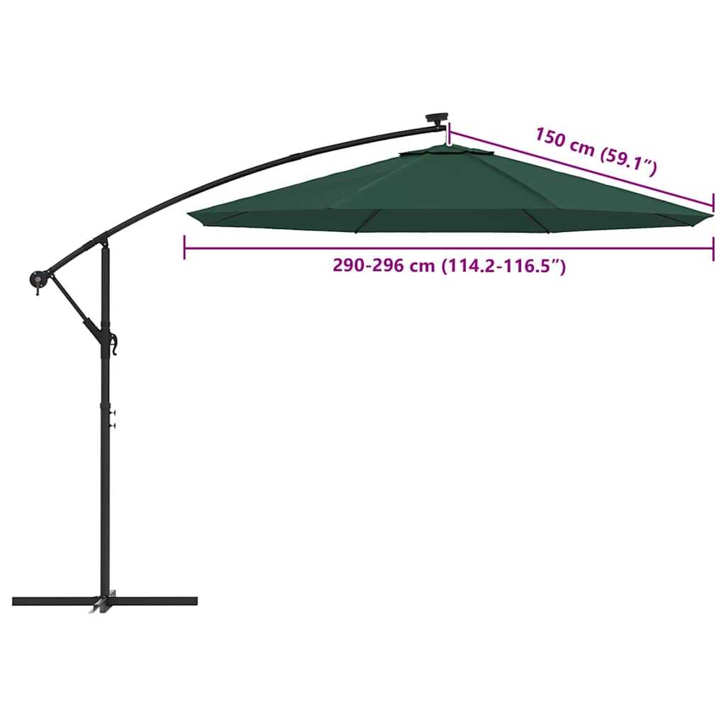 Replacement Fabric for Outdoor Parasol Green 300 cm