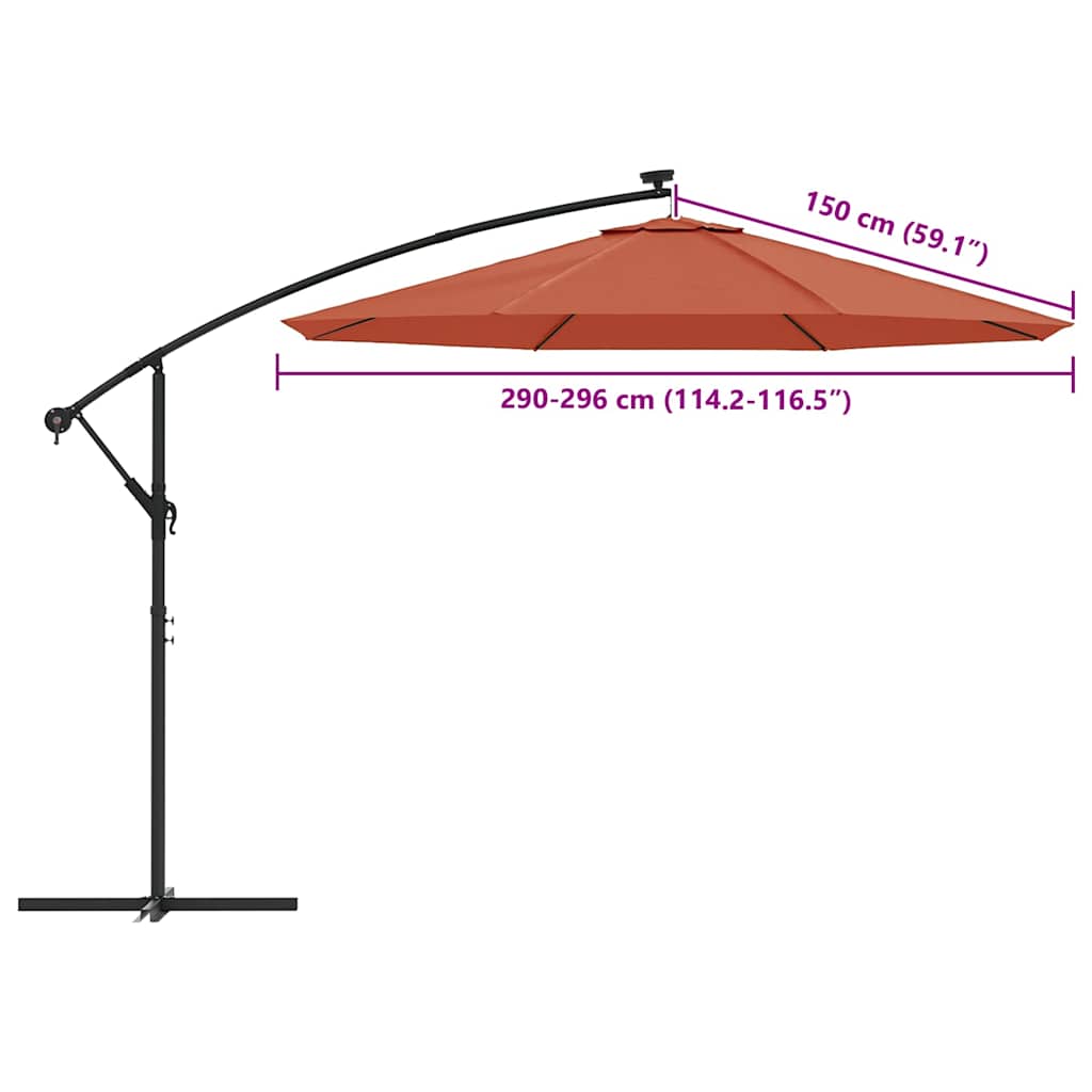 Replacement Fabric for Outdoor Parasol Terracotta 300 cm