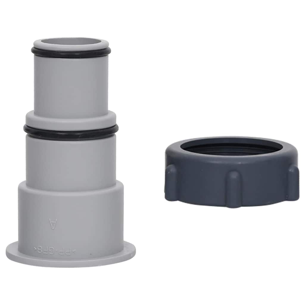 Hose Adapter | Set of 2 | Grey | Plastic | 92 mm | Durable | Hose Adapter