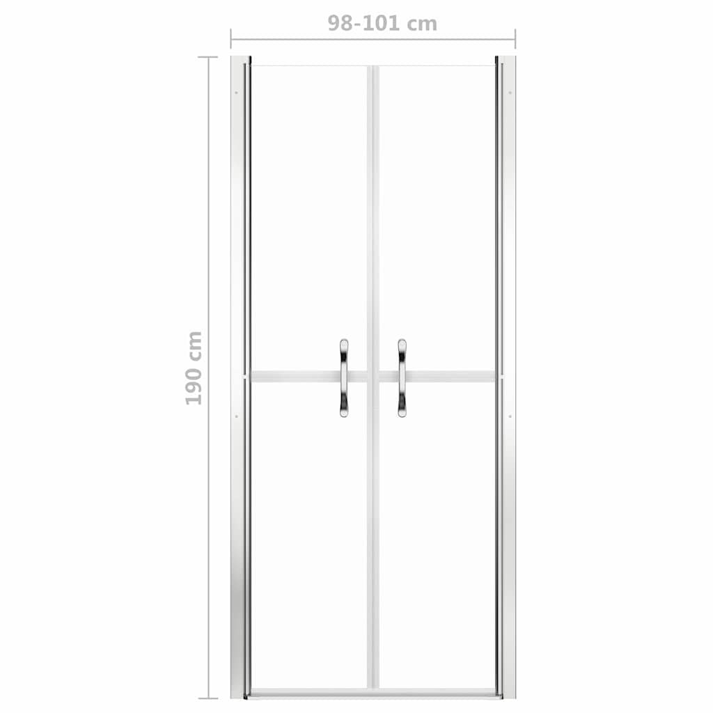 148784 vidaXL Shower Door Clear ESG 101x190 cm