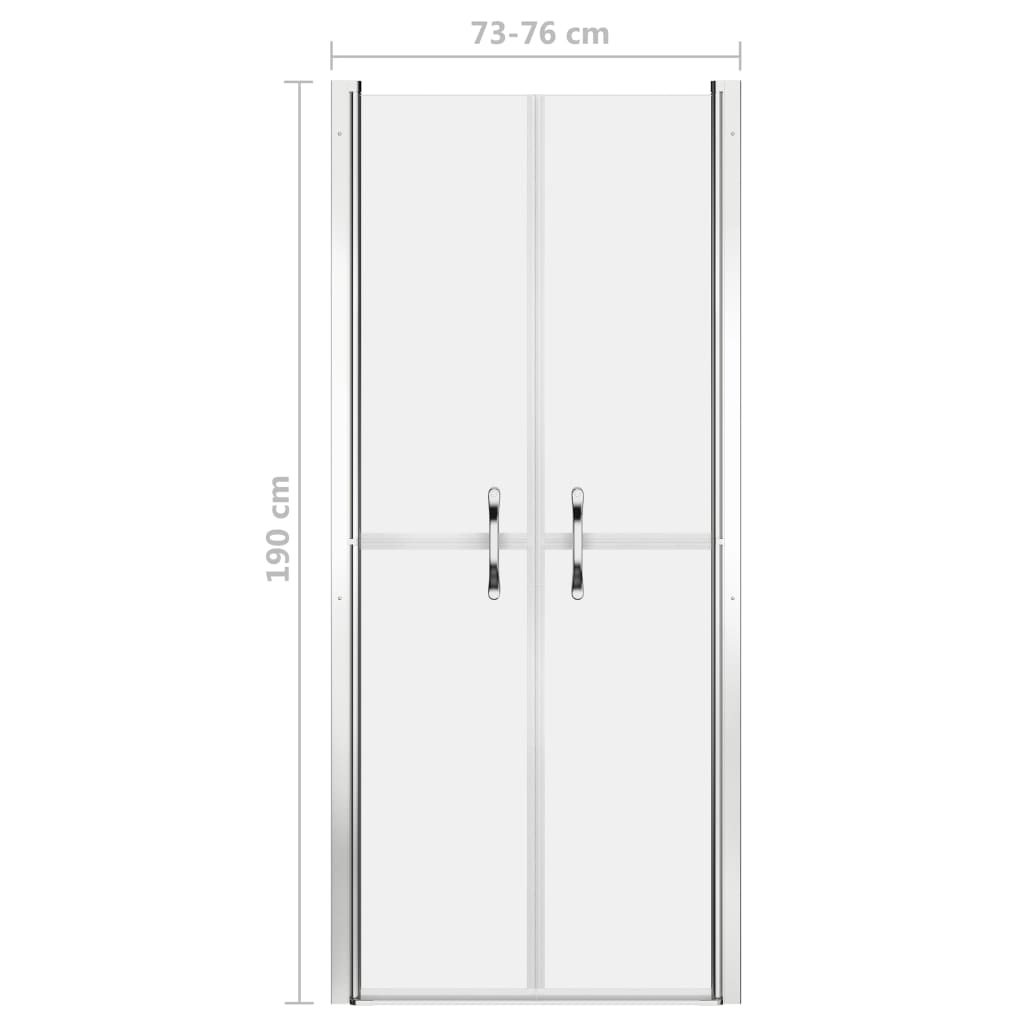 148793 vidaXL Shower Door Frosted ESG 76x190 cm