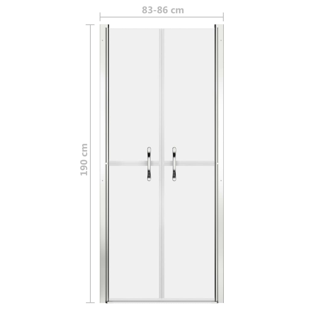 148795 vidaXL Shower Door Frosted ESG 86x190 cm
