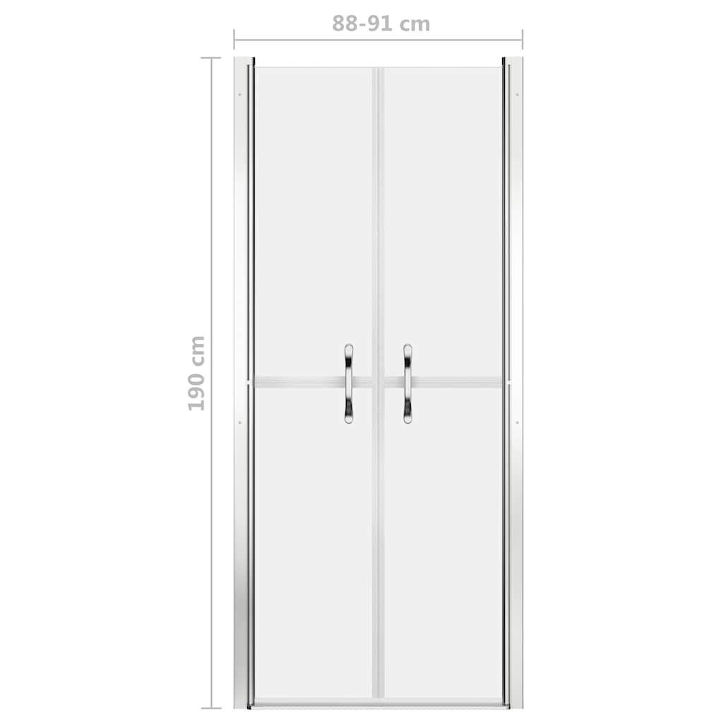 148796 vidaXL Shower Door Frosted ESG 91x190 cm