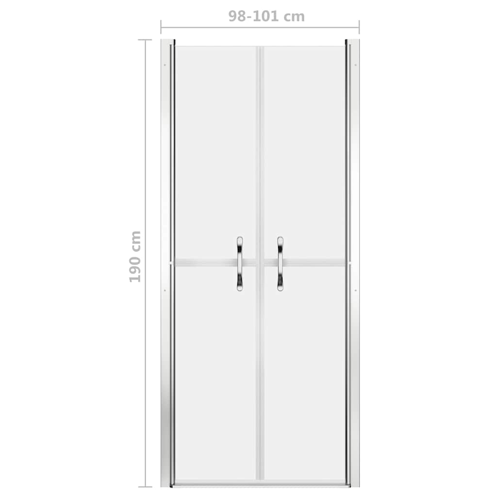 148798 vidaXL Shower Door Frosted ESG 101x190 cm