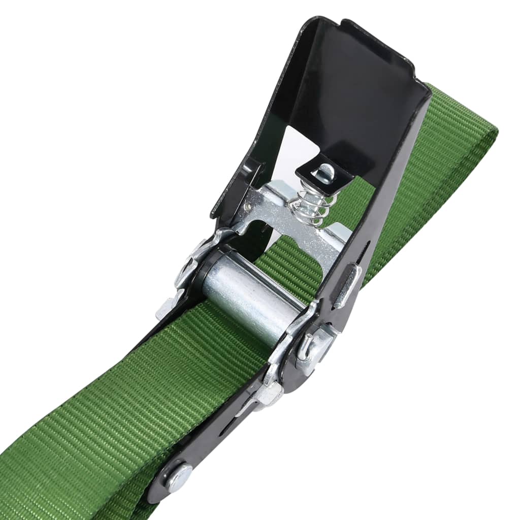148895 vidaXL Ratchet Tie Down Straps 20 pcs 800 daN 6 m Green
