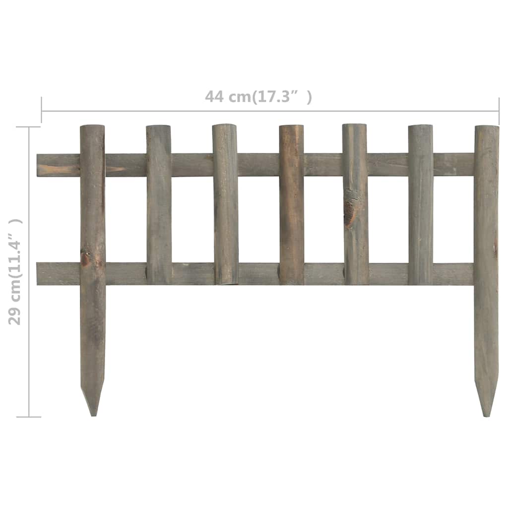 314845 vidaXL Lawn Edgings 10 pcs Firwood 4,4 m