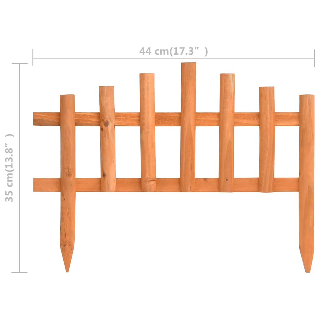 314846 vidaXL Lawn Edgings 10 pcs Firwood 4,4 m