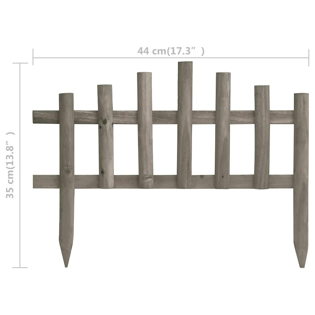 314847 vidaXL Lawn Edgings 10 pcs Firwood 4,4 m