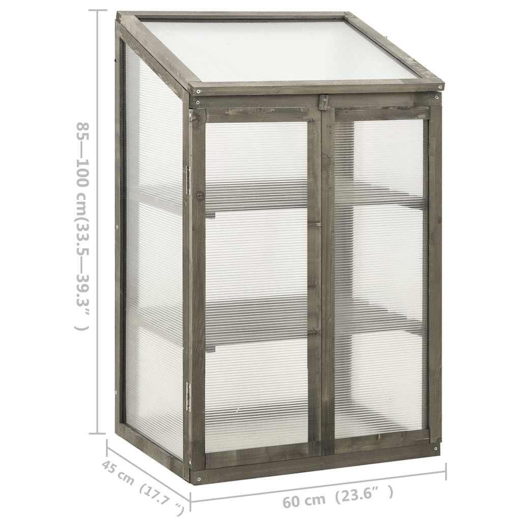 314849 vidaXL Greenhouse 60x45x100 cm Firwood