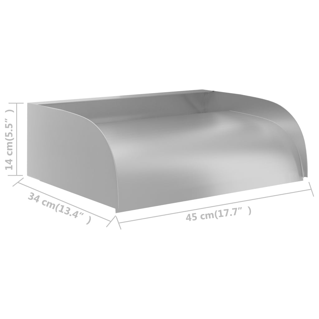 148877 vidaXL Waterfall 45x34x14 cm Stainless Steel 304