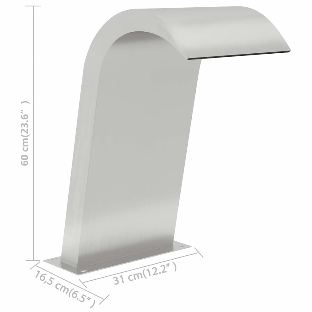 Pool Fountain | Silver | Stainless Steel 304 | Medium | Decorative Inlays