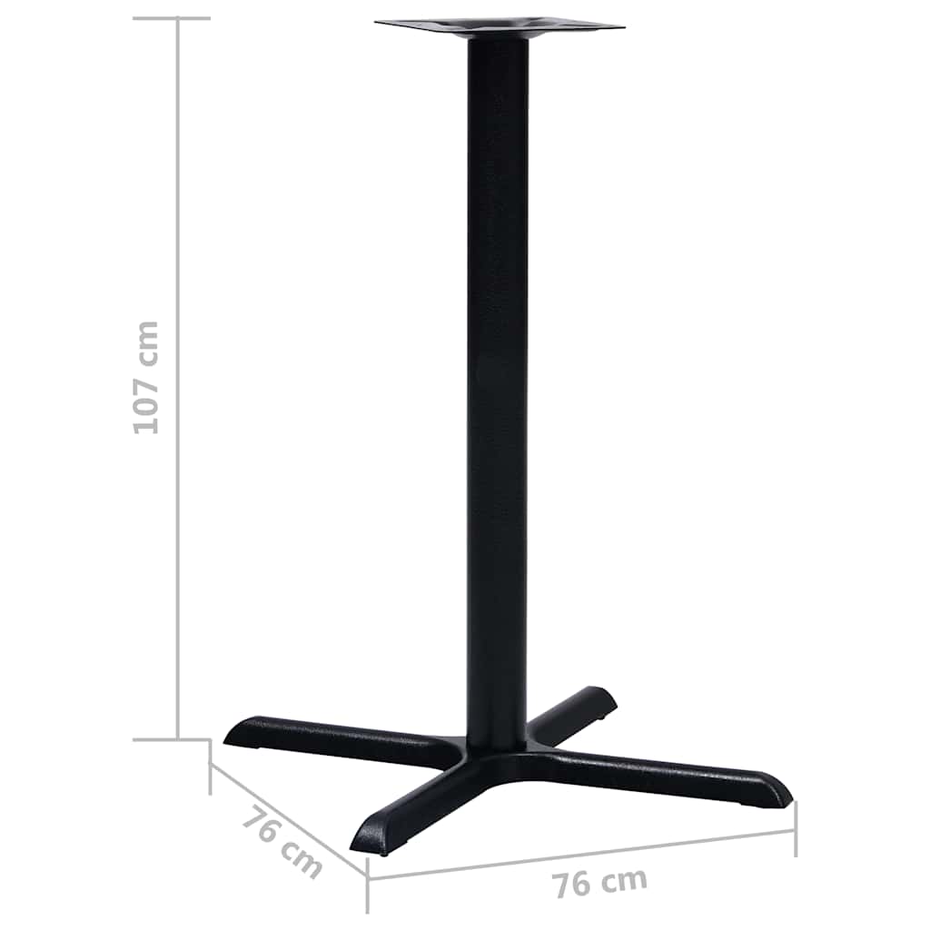325432 vidaXL Bistro Table Leg Black 76x76x107 cm Cast Iron