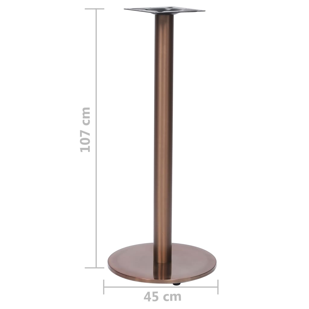 325443 vidaXL Bistro Table Leg Gold Ø45x107 cm Stainless Steel